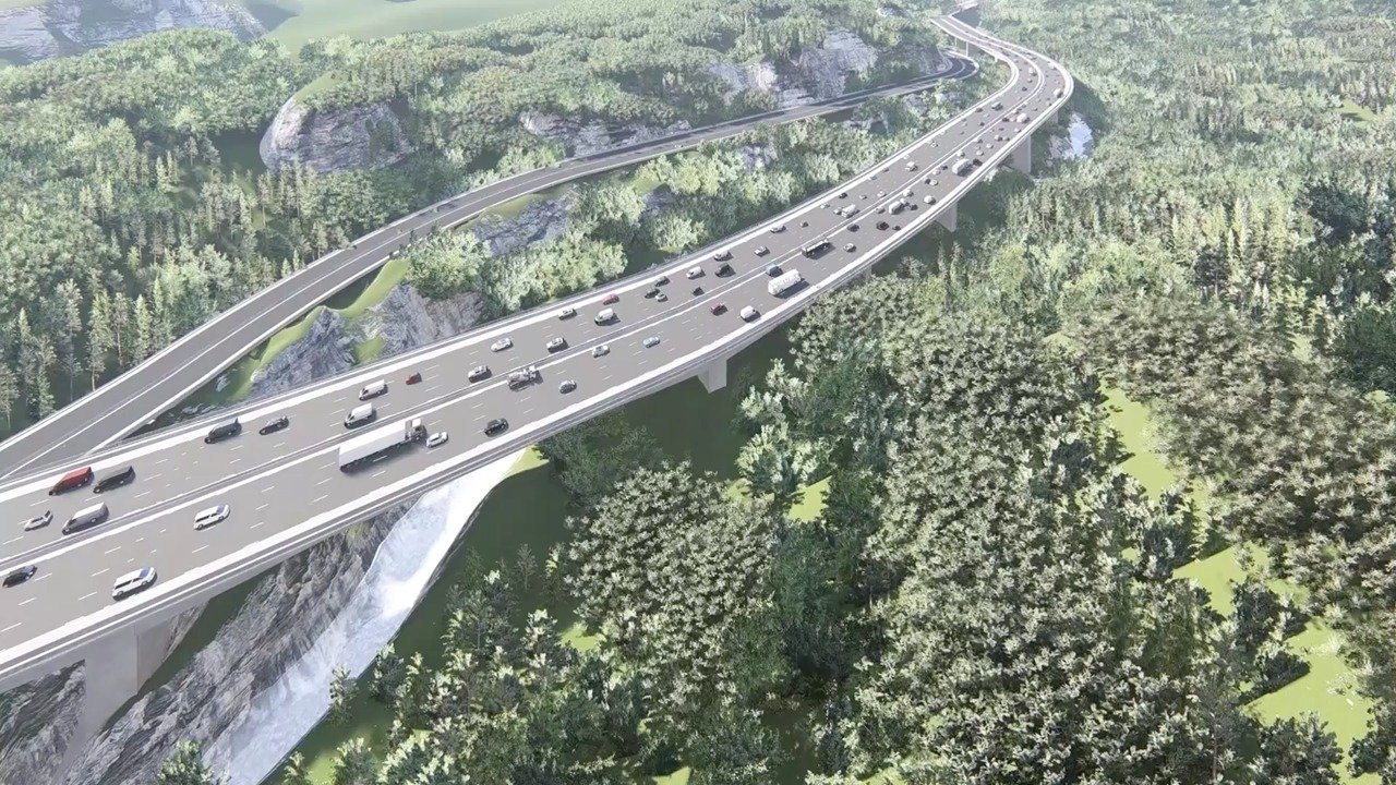 본문 이미지 -  로스초로스 교량 조감도. /동부건설 제공