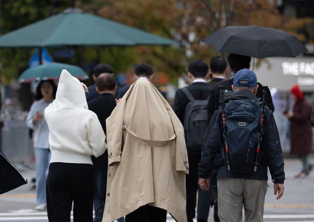 퇴근길 가을비…수도권 1㎜ 내외·강원 일부 빗방울[퇴근길날씨]