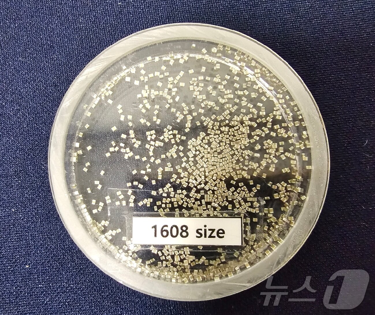 본문 이미지 - 삼성전기의 적층세라믹콘덴서(MLCC)제품. 500cc 와인잔에 가득 채운 MLCC 가격은 3억 원에 달한다. 2024.10.30/뉴스1 ⓒ News1 