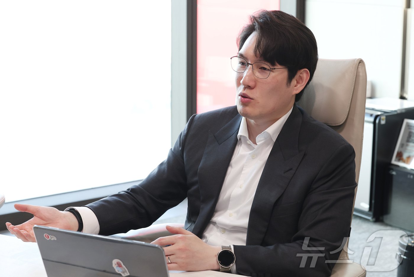 본문 이미지 - 권성택 티오더 대표가 30일 서울 영등포구 티오더 본사에서 뉴스1과 인터뷰를 갖고 있다. 2024.10.31/뉴스1 ⓒ News1 김성진 기자