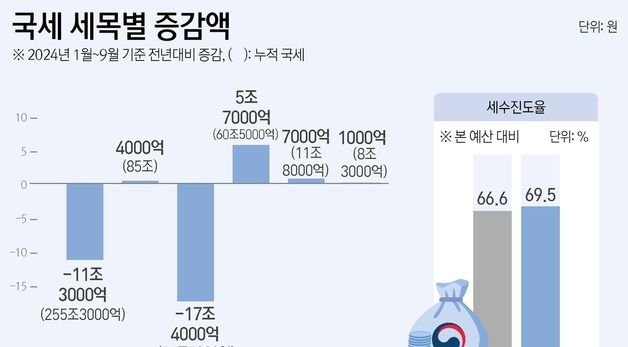 [그래픽]국세 세목별 증감액