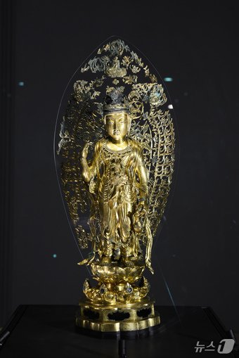 본문 이미지 - 국가유산청은 '양양 선림원지 출토 금동보살입상'을 보물로 지정 했다고 26일 밝혔다. (국가유산청 제공) /뉴스1