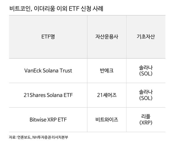 NH투자證 "리플·솔라나 현물 ETF, 美 대선 전 승인 어렵다"