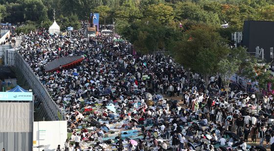 불꽃축제, 인산인해