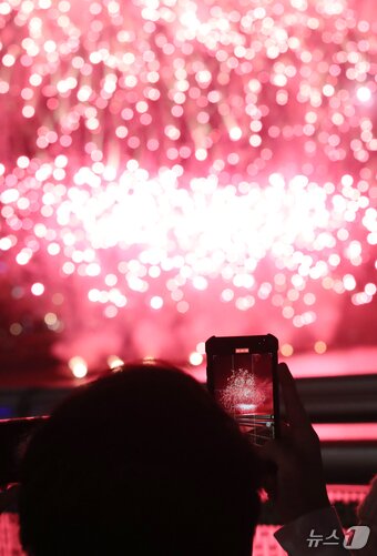 본문 이미지 - 서울세계불꽃축제가 열린 지난해 10월 5일 서울 여의도한강공원에서 아름다운 불꽃이 가을 하늘을 수놓고 있다. 2024.10.5/뉴스1 ⓒ News1 박세연 기자