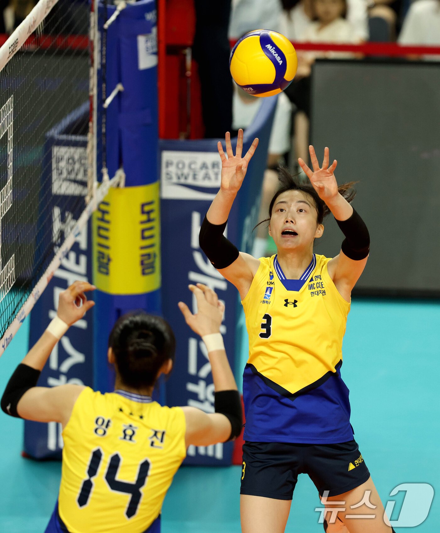 본문 이미지 - 여자부 득표 1위 김다인(현대건설). (현대건설 배구단 제공)