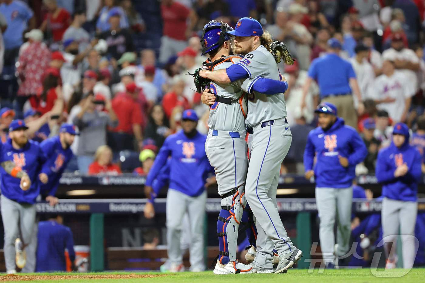 본문 이미지 - 뉴욕 메츠가 필라델피아를 꺾고 기선제압에 성공했다.  ⓒ AFP=뉴스1