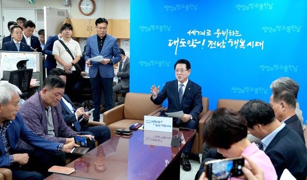 김영록 지사 "벼멸구 피해 농업재해 인정 농림부 방침 환영"