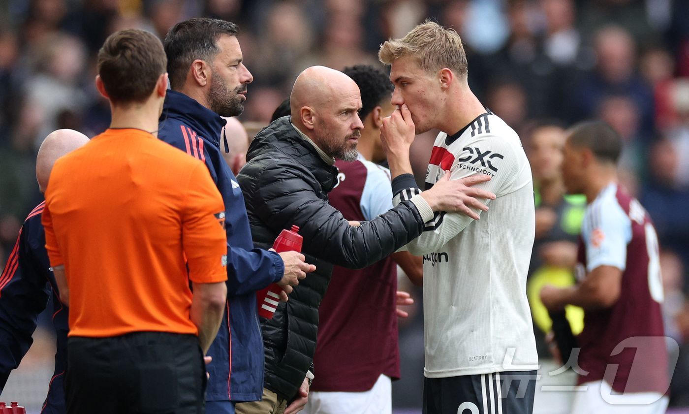 맨체스터 유나이티드는 2024-25 EPL 7경기에서 겨우 5골만 넣었다. ⓒ AFP=뉴스1