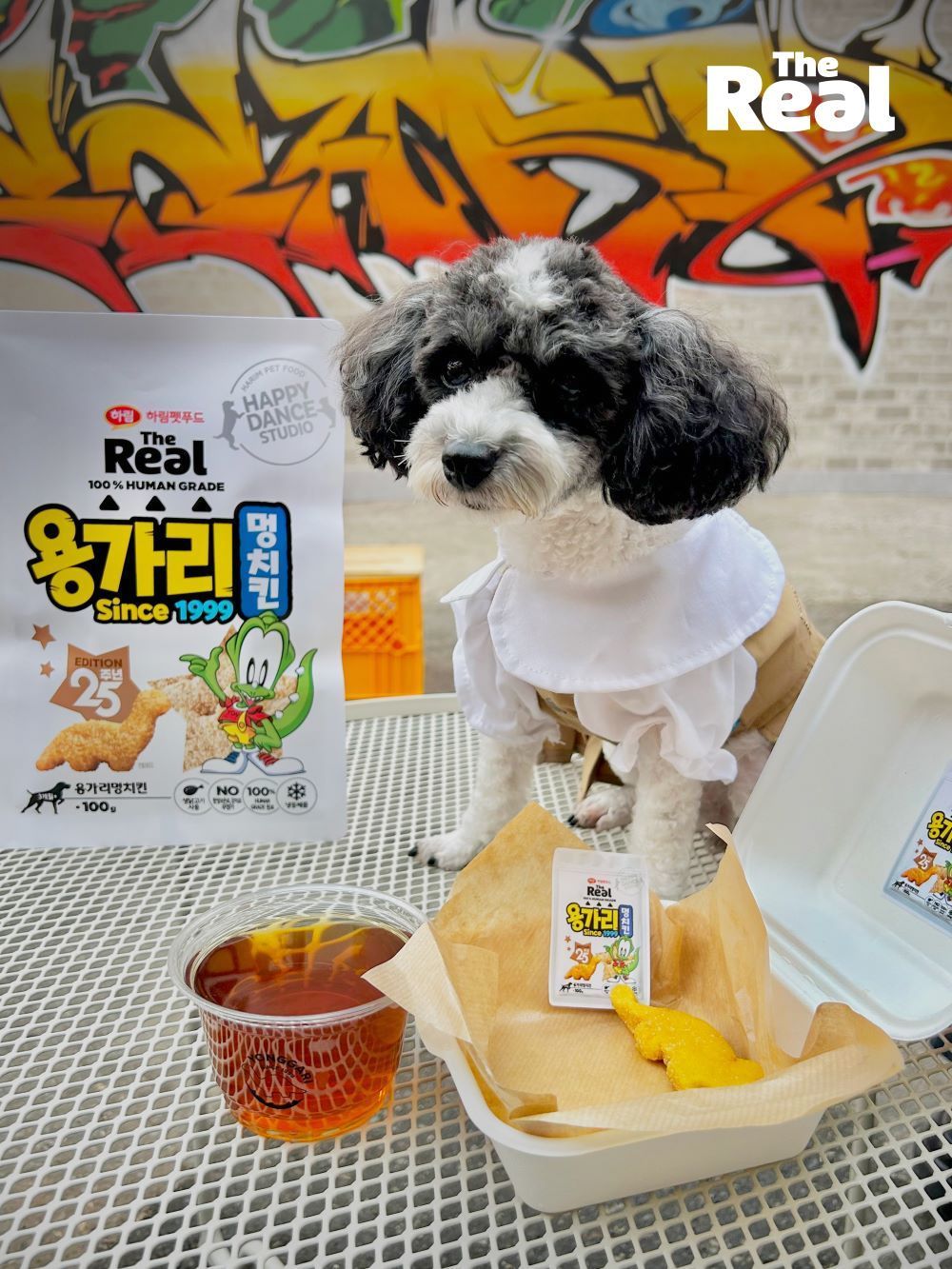 본문 이미지 - 용가리 팝업스토어에서는 용가리 치킨과 맥주를 반려견과 즐길 수 있도록 증정한다. (하림펫푸드 제공) ⓒ 뉴스1