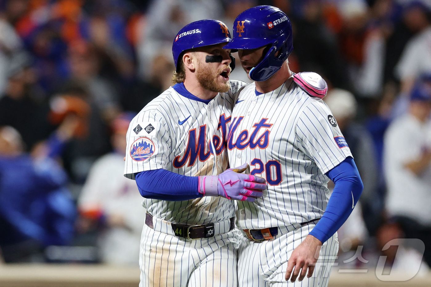 본문 이미지 - 뉴욕 메츠가 필라델피아를 꺾고 내셔널리그 챔피언십까지 1승 만을 남겨뒀다. ⓒ AFP=뉴스1