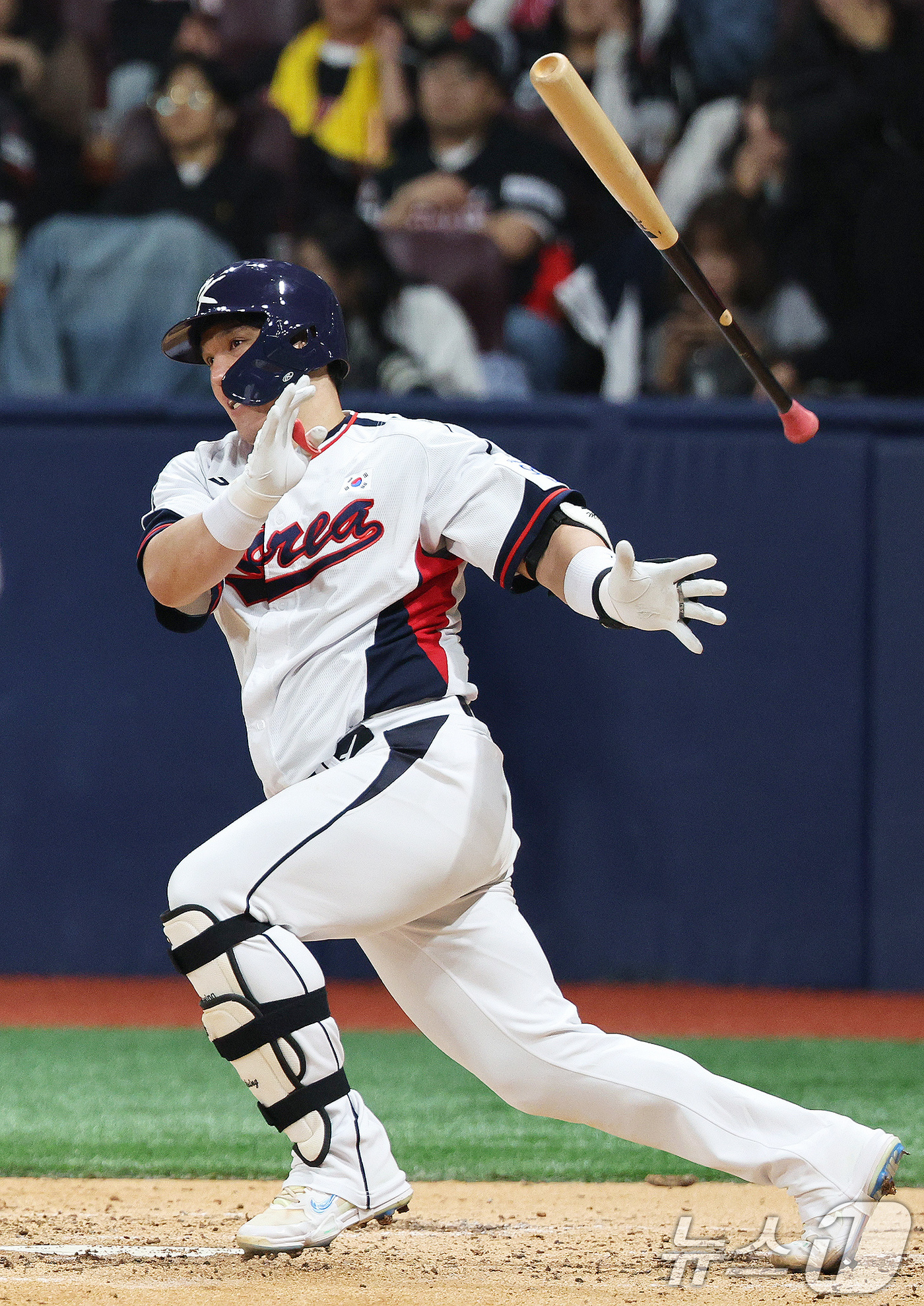 (서울=뉴스1) 장수영 기자 = 1일 오후 서울 구로구 고척스카이돔에서 열린 '2024 K-BASEBALL SERIES' 대한민국 야구 대표팀과 쿠바 대표팀의 평가전, 3회말 대한 …