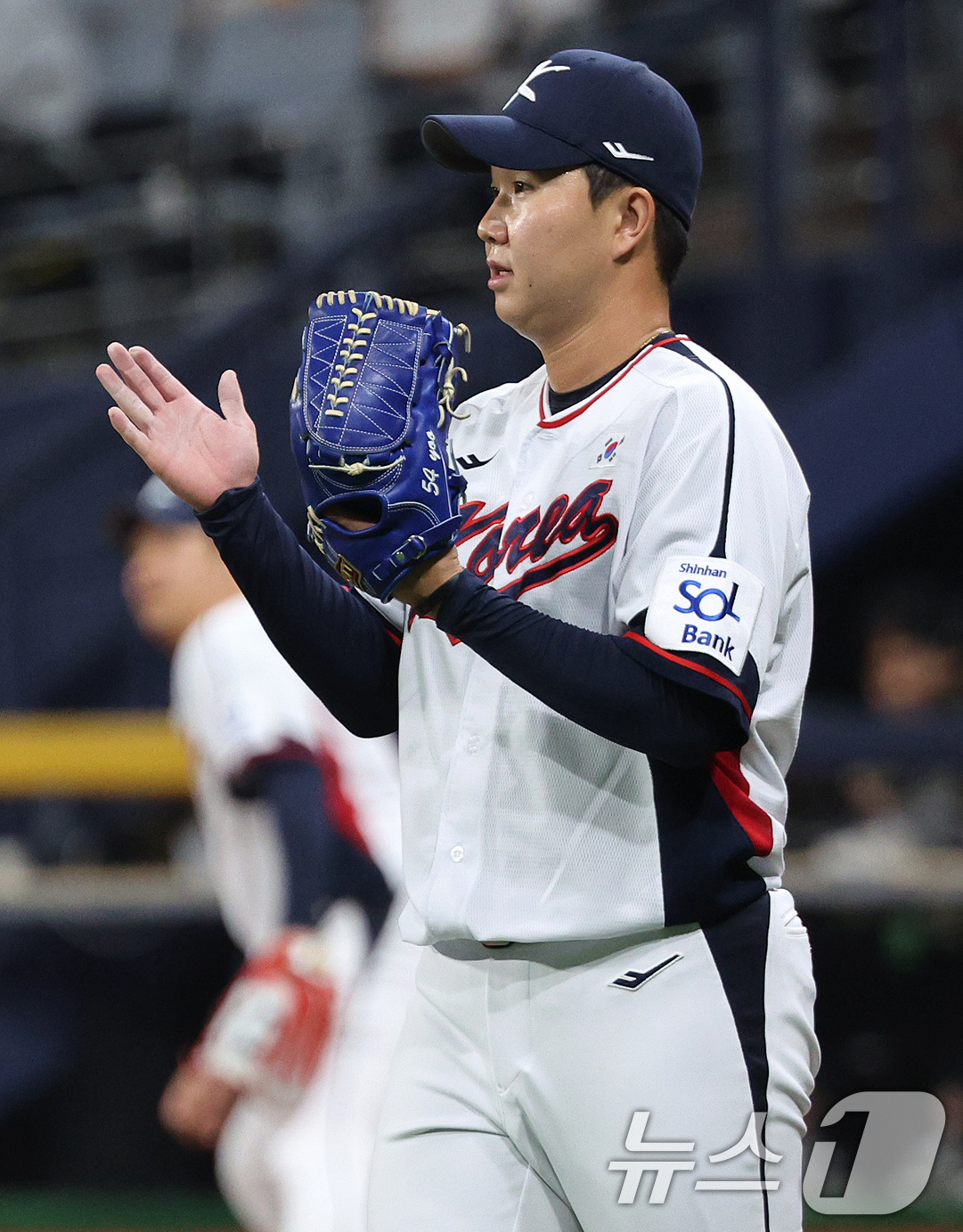 (서울=뉴스1) 장수영 기자 = 1일 오후 서울 구로구 고척스카이돔에서 열린 '2024 K-BASEBALL SERIES' 대한민국 야구 대표팀과 쿠바 대표팀의 평가전, 4회초 대한 …