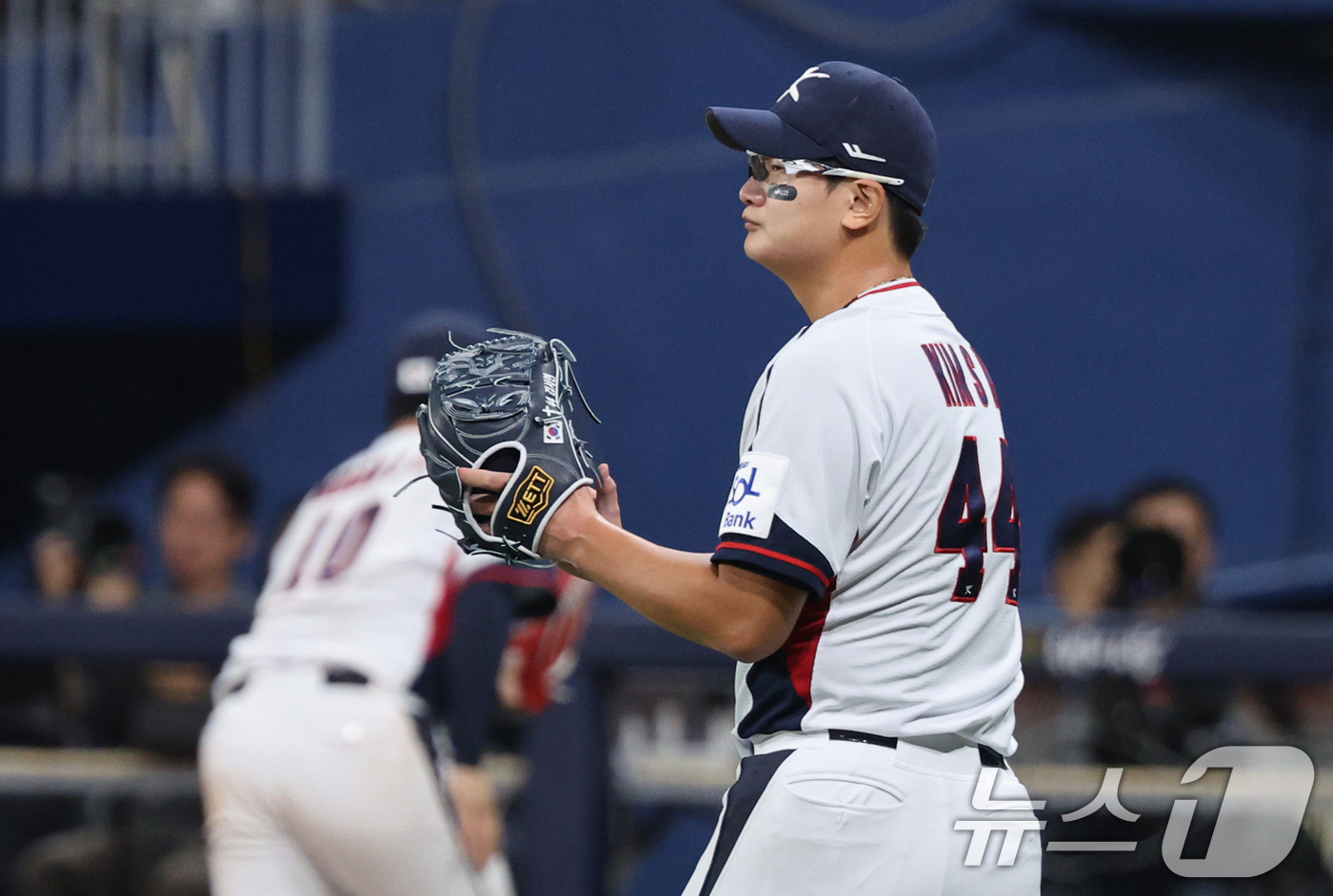 (서울=뉴스1) 장수영 기자 = 1일 오후 서울 구로구 고척스카이돔에서 열린 '2024 K-BASEBALL SERIES' 대한민국 야구 대표팀과 쿠바 대표팀의 평가전, 6회초 대한 …