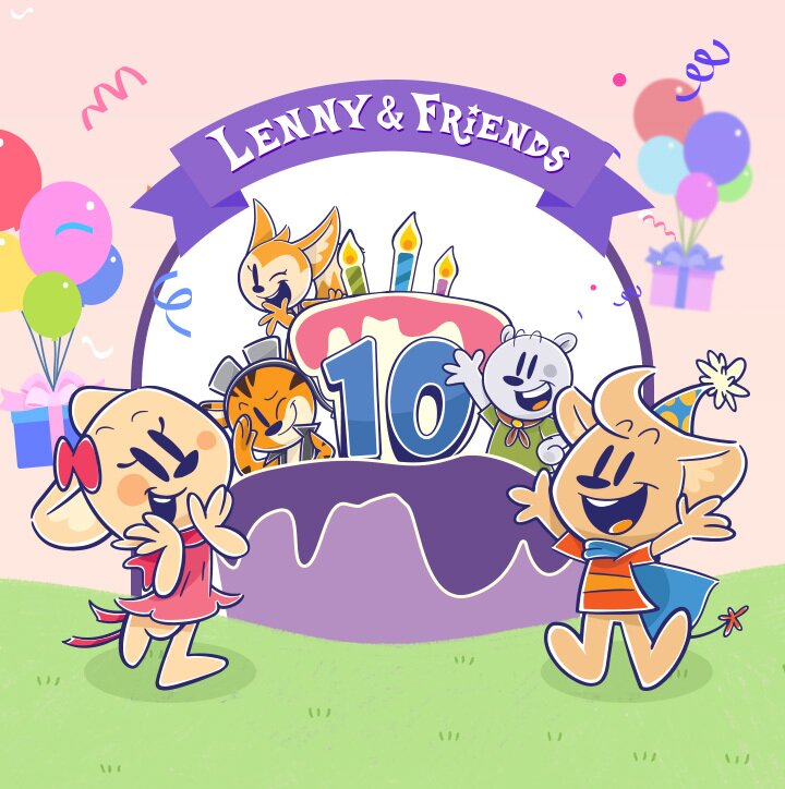 본문 이미지 - 10번째 생일을 맞은 에버랜드 캐릭터 레니&라라.&#40;에버랜드 제공&#41;