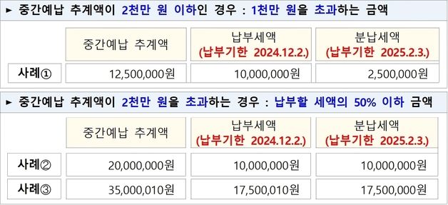 국세청 "상반기 실적부진 사업자, 중간예납 추계신고 하세요"