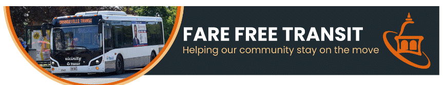 본문 이미지 - 무료 대중교통을 즐기는 오렌지빌 주민들. 도시 규모에 맞춘 맞춤형 정책이 지역 사회의 이동권을 넓히고, 환경과 사회적 형평성에도 기여하고 있다. 2024.11.11/&lt;출처: town of orengeville&gt;