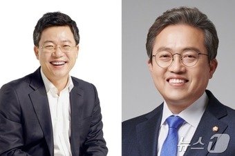 본문 이미지 - 강원 원주시 갑·을 지역구의 국민의힘 박정하 국회의원(왼쪽)과 더불어민주당 송기헌 국회의원. (뉴스1 DB)