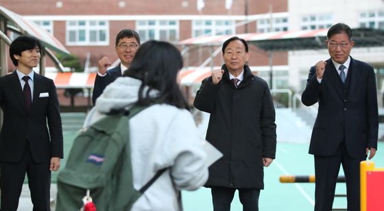 수험생 응원하는 설동호 대전시교육감