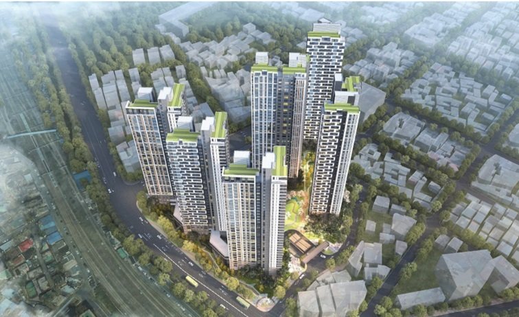 본문 이미지 - 천안 사직구역 재개발 조감도(HL디앤아이한라).