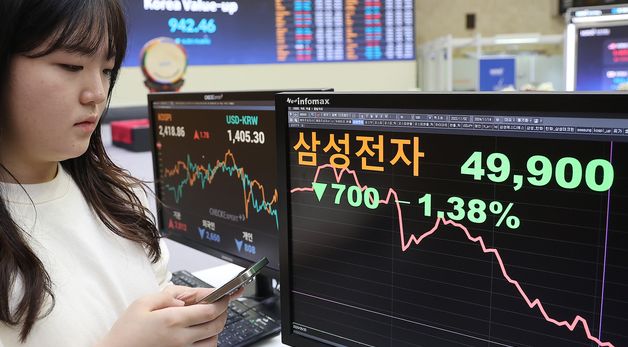 삼성전자, 4년5개월 만에 '4만전자'로