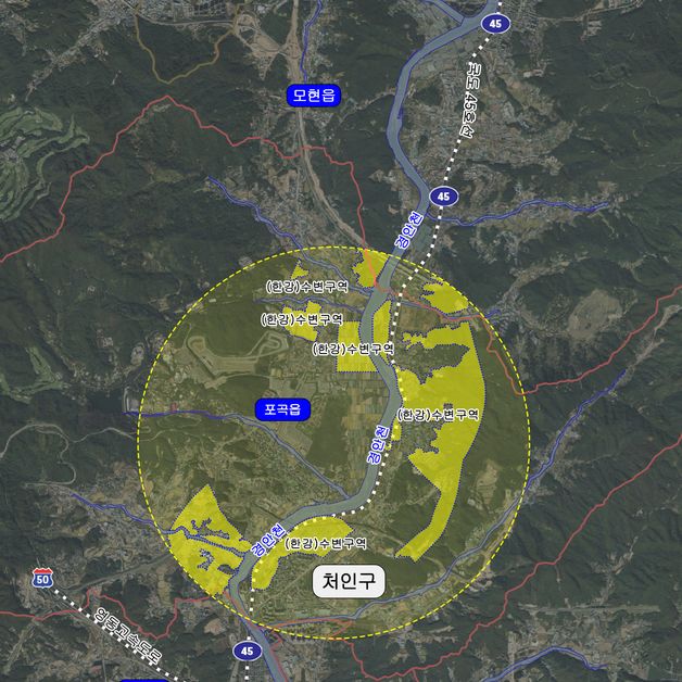 용인 경안천변 수변구역 112.8만평 25년 만에 해제…축구장 500개 넓이