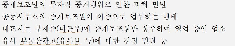 본문 이미지 - 부동산 불법 중개행위 민원 사례.(서울시 제공)