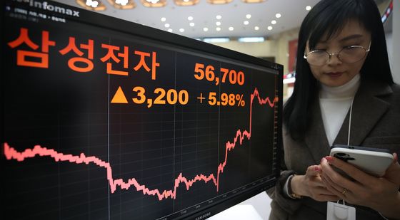 삼성전자, 자사주 매입에 5% 넘게 급등