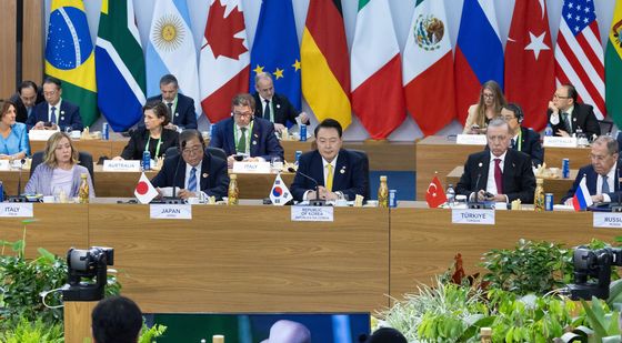 윤석열 대통령, G20 '글로벌 기아·빈곤 퇴치 연합 출범식' 참석