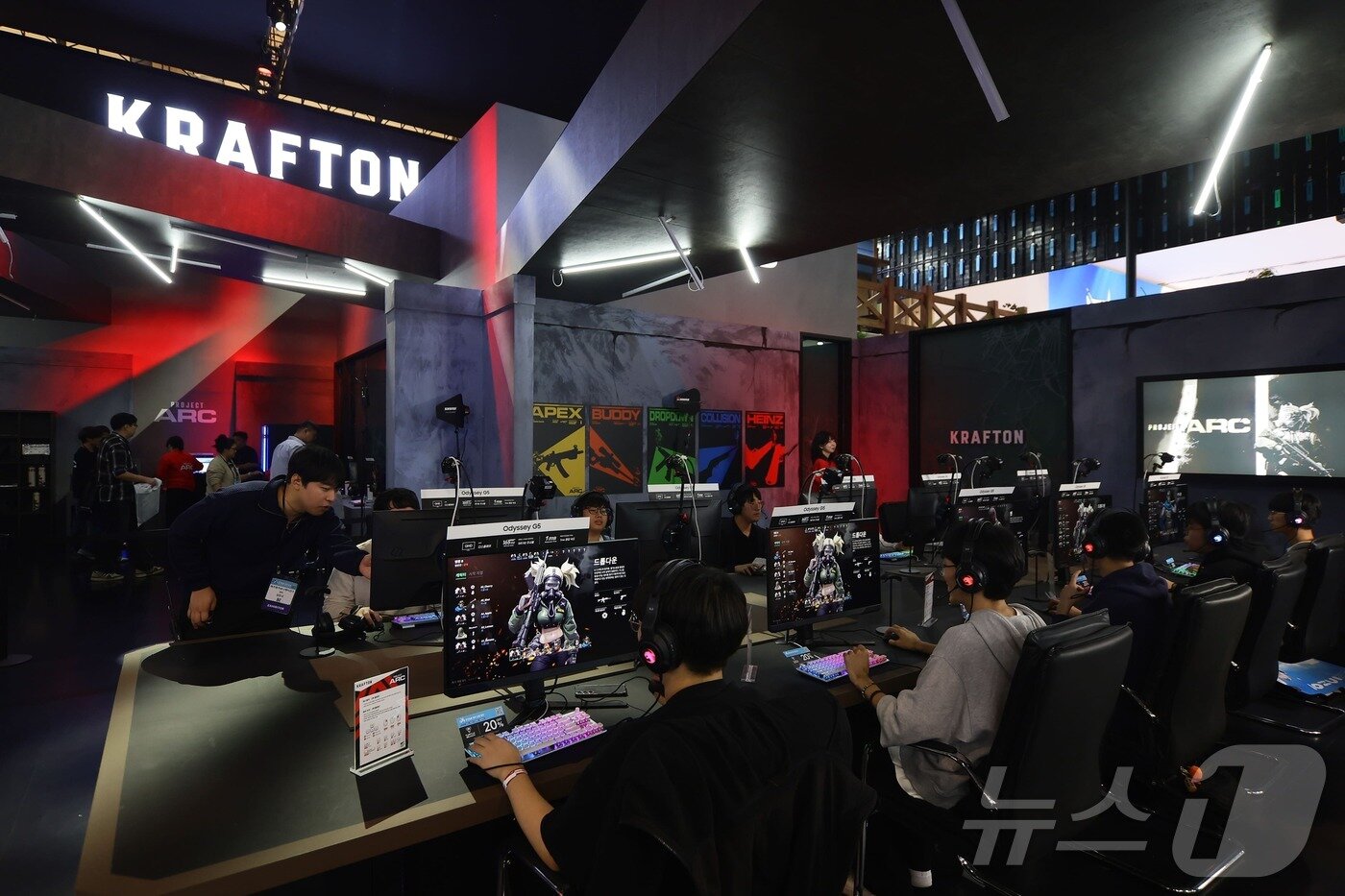 본문 이미지 - 크래프톤 지스타2024 톱다운 슈팅게임&#40;FPS&#41; 프로젝트 아크 부스&#40;크래프톤 제공&#41;