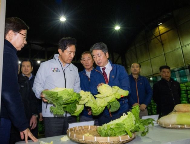 오세훈, 김장철 배춧값 점검…"가격이 올라도, 떨어져도 걱정"