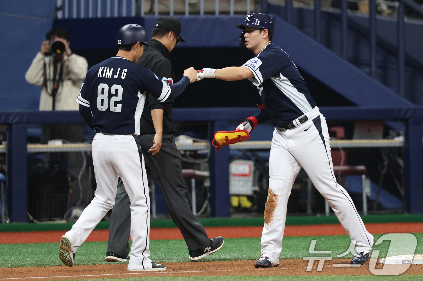 (서울=뉴스1) 장수영 기자 = 2일 오후 서울 구로구 고척스카이돔에서 열린 '2024 K-BASEBALL SERIES' 대한민국 야구 대표팀과 쿠바 대표팀의 평가전 2차전, 4회 …