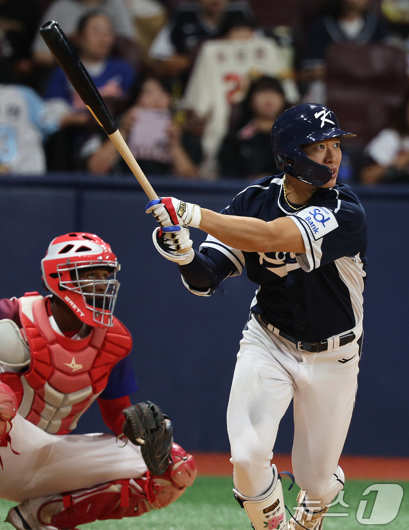 (서울=뉴스1) 장수영 기자 = 2일 오후 서울 구로구 고척스카이돔에서 열린 '2024 K-BASEBALL SERIES' 대한민국 야구 대표팀과 쿠바 대표팀의 평가전 2차전, 8회 …