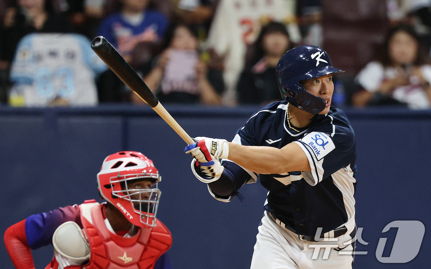 (서울=뉴스1) 장수영 기자 = 2일 오후 서울 구로구 고척스카이돔에서 열린 '2024 K-BASEBALL SERIES' 대한민국 야구 대표팀과 쿠바 대표팀의 평가전 2차전, 8회 …