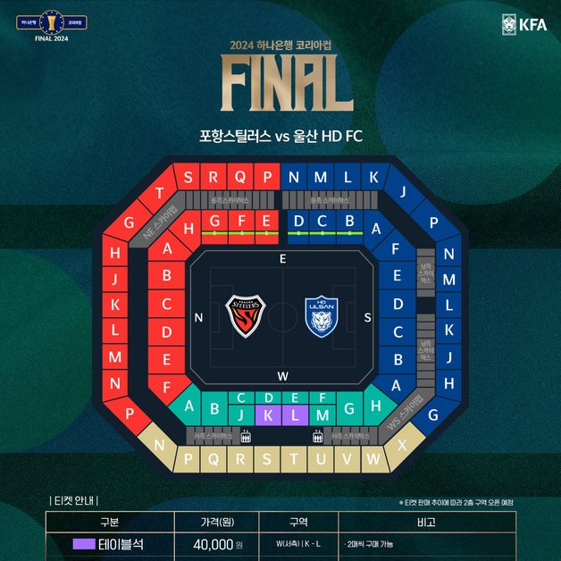 서울서 열리는 포항-울산 코리아컵 결승전, 22일부터 티켓 판매