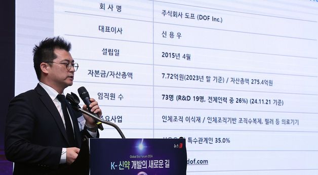 탁성길 COO 겸 CFO, 도프 기업 발표