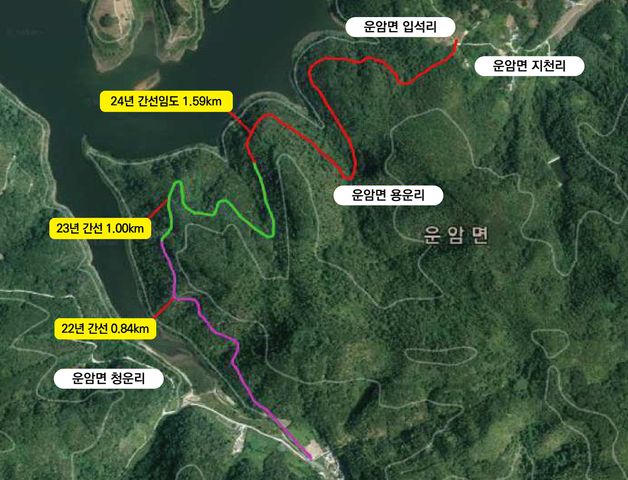 임실군, 교통 단절된 거둔마을~지천마을 잇는 3.43km 임도 개설