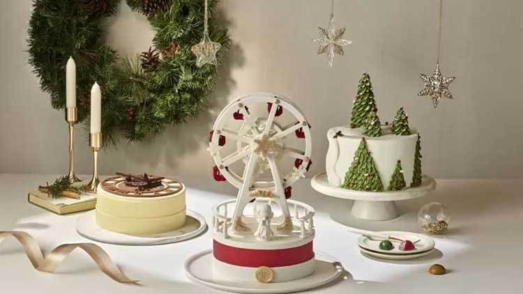 본문 이미지 - 인터컨티넨탈 파르나스 2024 시그니처 페스티브 케이크(파르나스호텔 제공).