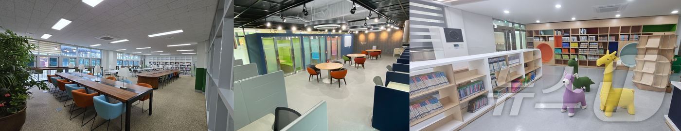 본문 이미지 - 왼쪽부터 충남기계공고, 진잠중학교 화정초등학교. 공간재구조화사업(구 그린스마트스쿨)을 통해 새롭게 단장한 모습. /뉴스1