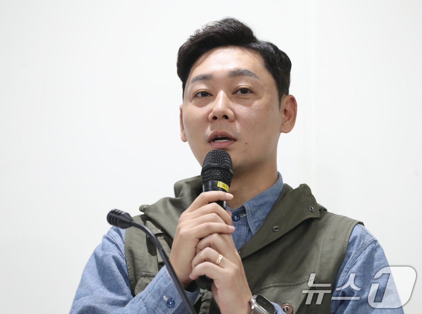 본문 이미지 - 박양세 네오메이션 대표가 22일 오후 경기 성남시 분당구 글로벌디지털혁신네트워크&#40;GDIN&#41;에서 열린 &#39;반려동물 산업 육성 협의회&#39; 제8회 IR&#40;기업설명회&#41;데이에서 우수기업 발표를 하고 있다. 2024.11.22/뉴스1 ⓒ News1 김영운 기자