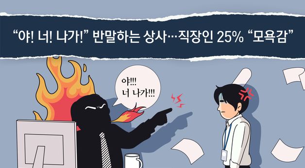 [오늘의 그래픽] "야 너 나가" 반말하는 상사…직장인 4명 중 1명 '모욕감'