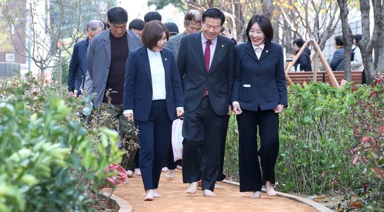 대구 중구 '도시숲 맨발산책로' 개장