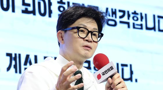 답변하는 한동훈 대표