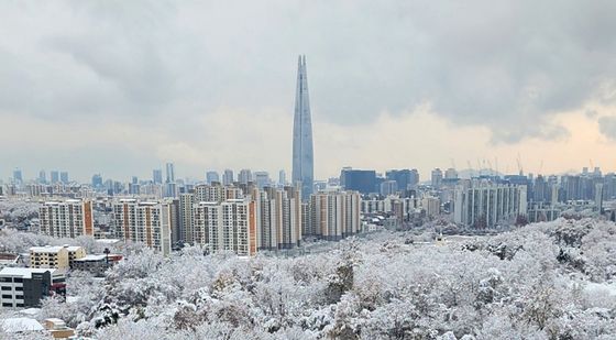 서울 첫눈 풍경