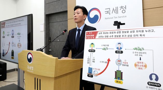 국세청, 자기 배만 불리는 오너일가 세무조사