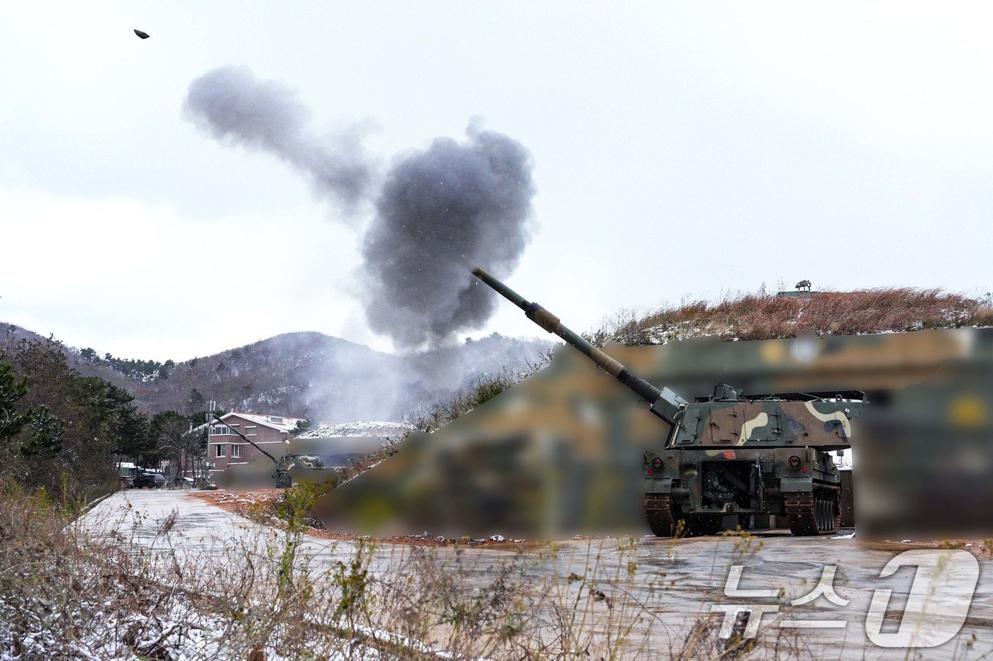 해상사격훈련에서 K-9자주포가 실사격을 하고 있다. &#40;해병대사령부 제공&#41; 2024.11.27/뉴스1