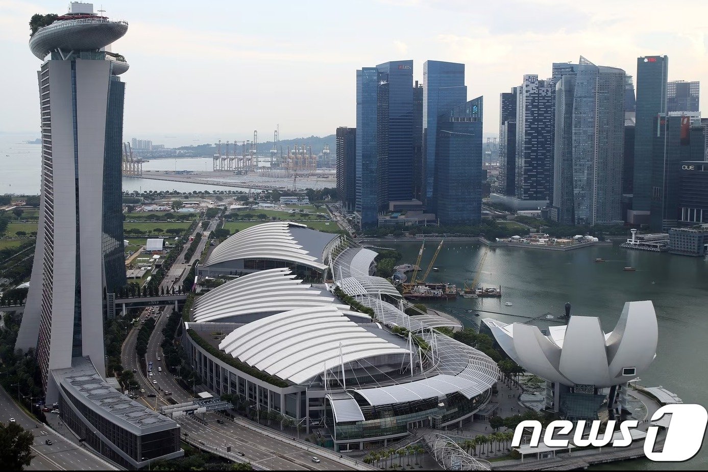 본문 이미지 - 마리나베이 샌즈 호텔의 6일 모습. 2018.6.6/뉴스1 ⓒ News1 성도현 기자