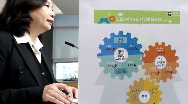 통계청, 2024년 10월 산업활동동향 발표