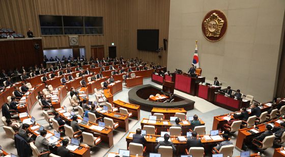 국회 예산결산특별위원호 전체회의