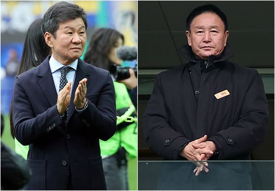 12년 만에 축구협회장 경선…정몽규 vs 허정무, '200 축구인' 선택은